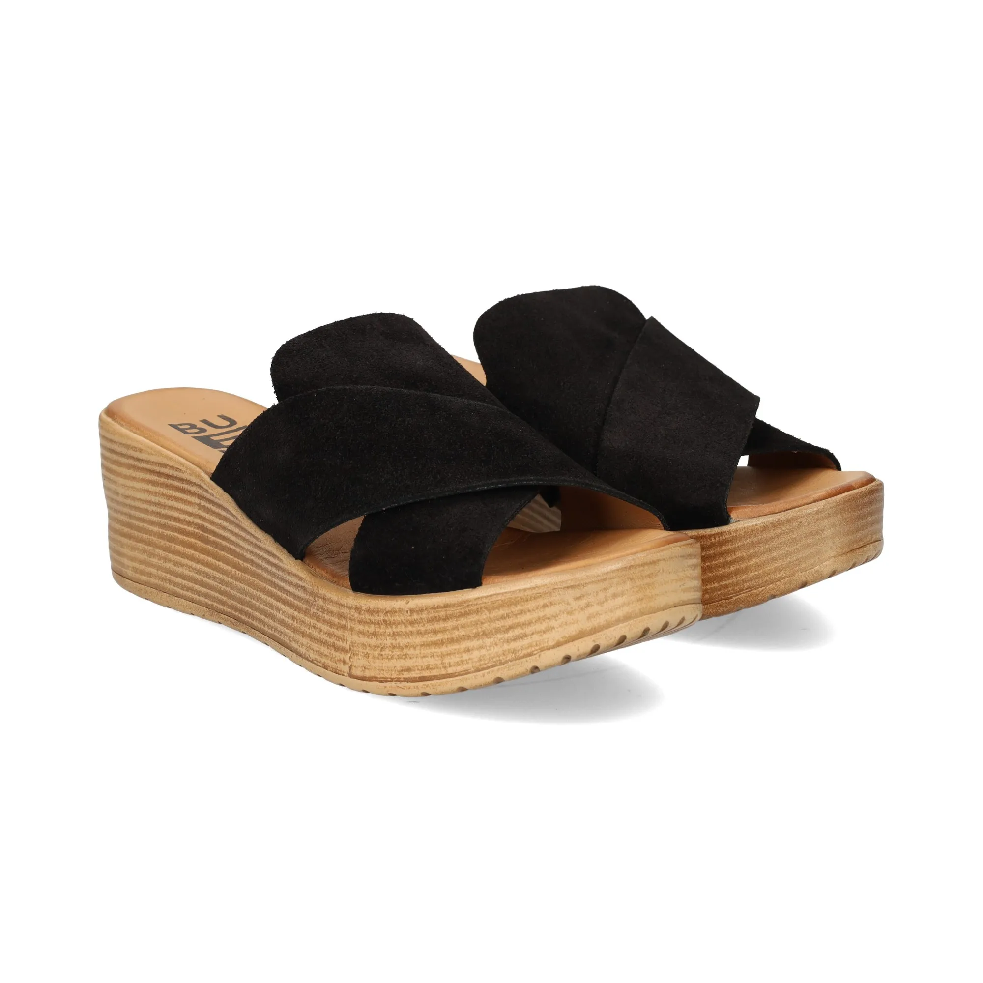 BUENO Sandalias con plataforma de Mujer NEGRO