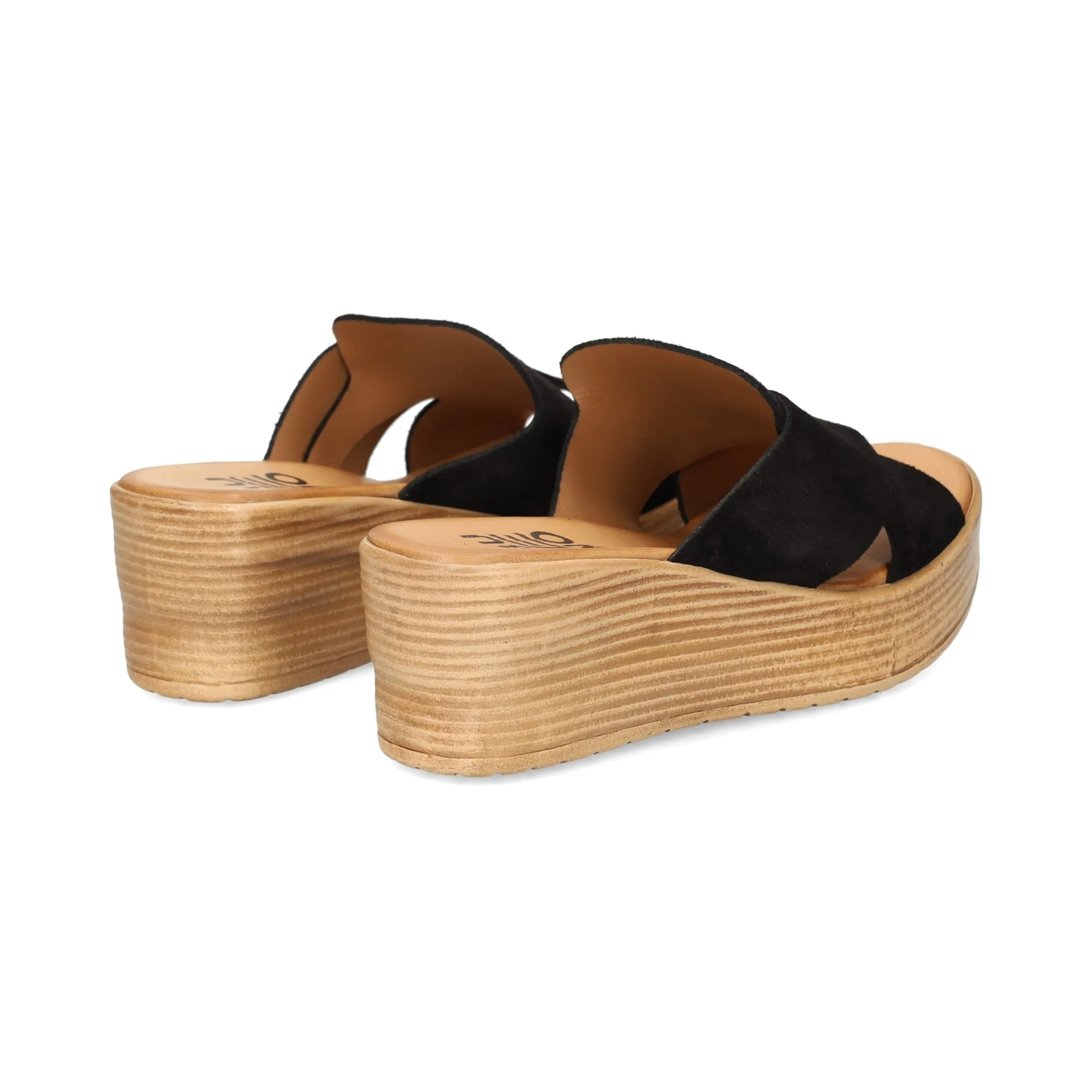 BUENO Sandalias con plataforma de Mujer NEGRO