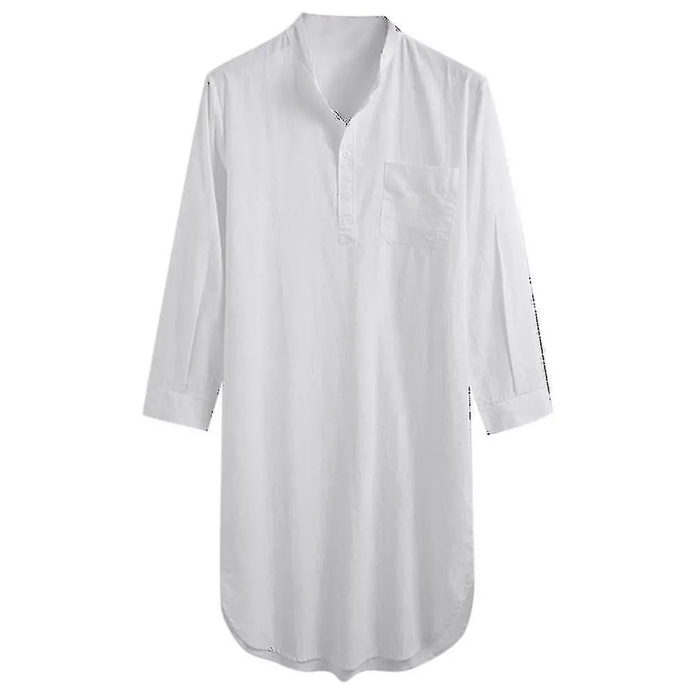 CAMISA DE DORMIR CAMISóN DE ALGODóN PARA HOMBRES ZZ