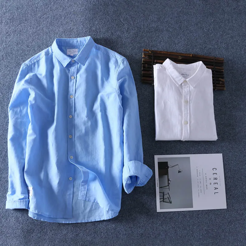 Camisa De Lino Y Algodón Para Hombre
