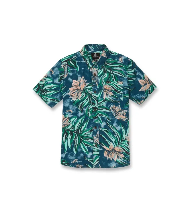 Camisa VOLCOM Manga Corta para niño MARBLE FLORAL SS – AGED INDIGO Ref. C0412308 azul flores