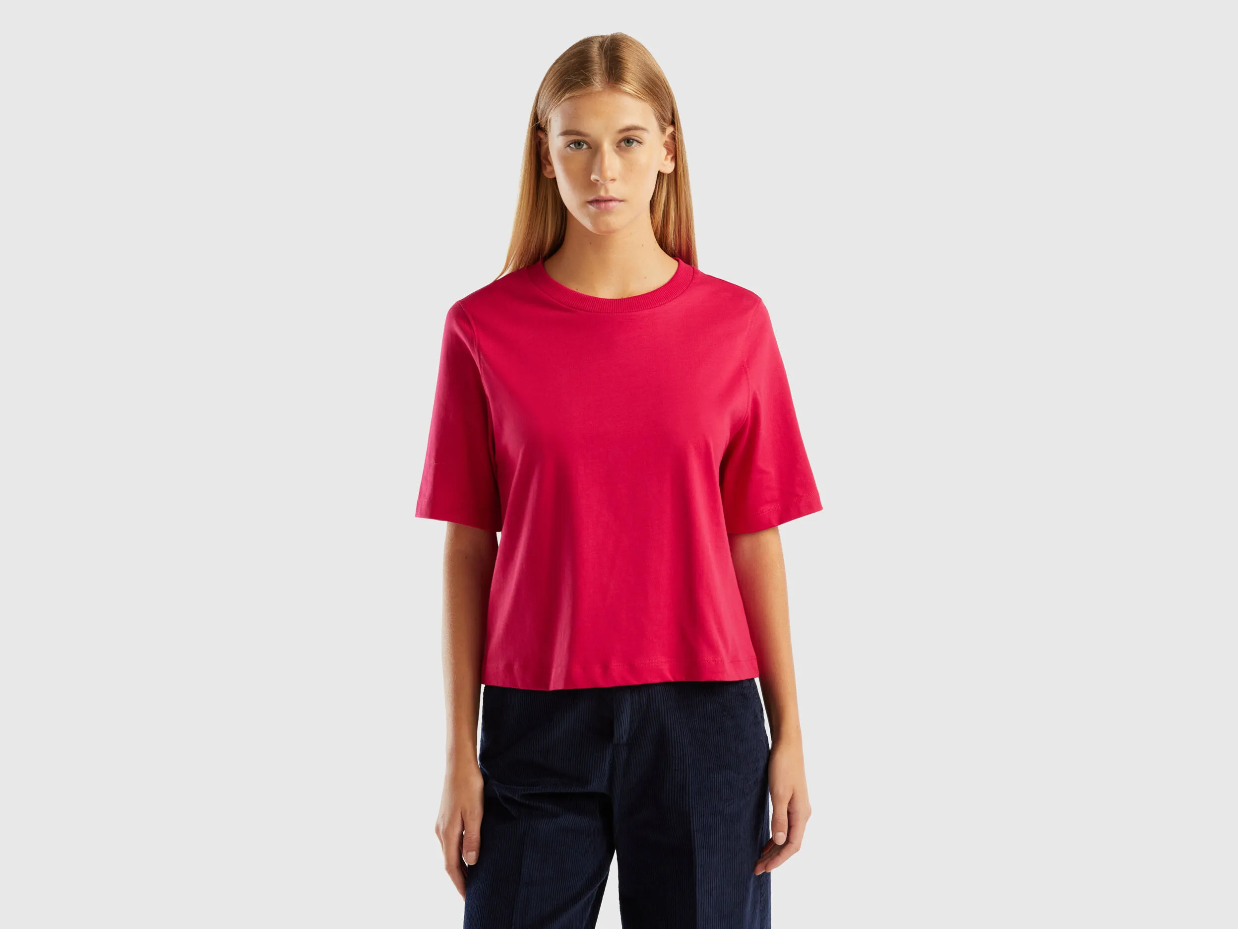 Camiseta boxy fit de 100 % algodón