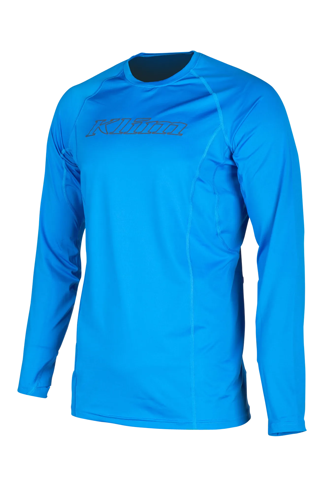 Camiseta Capa Base Klim Aggressor 1.0 Azul Eléctrico Limonada