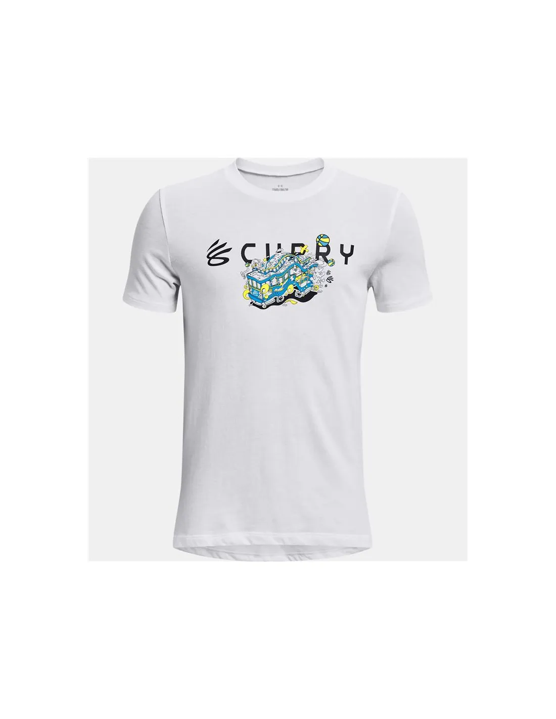 Camiseta de running Under Armour CURRY TROLLY Infantil White