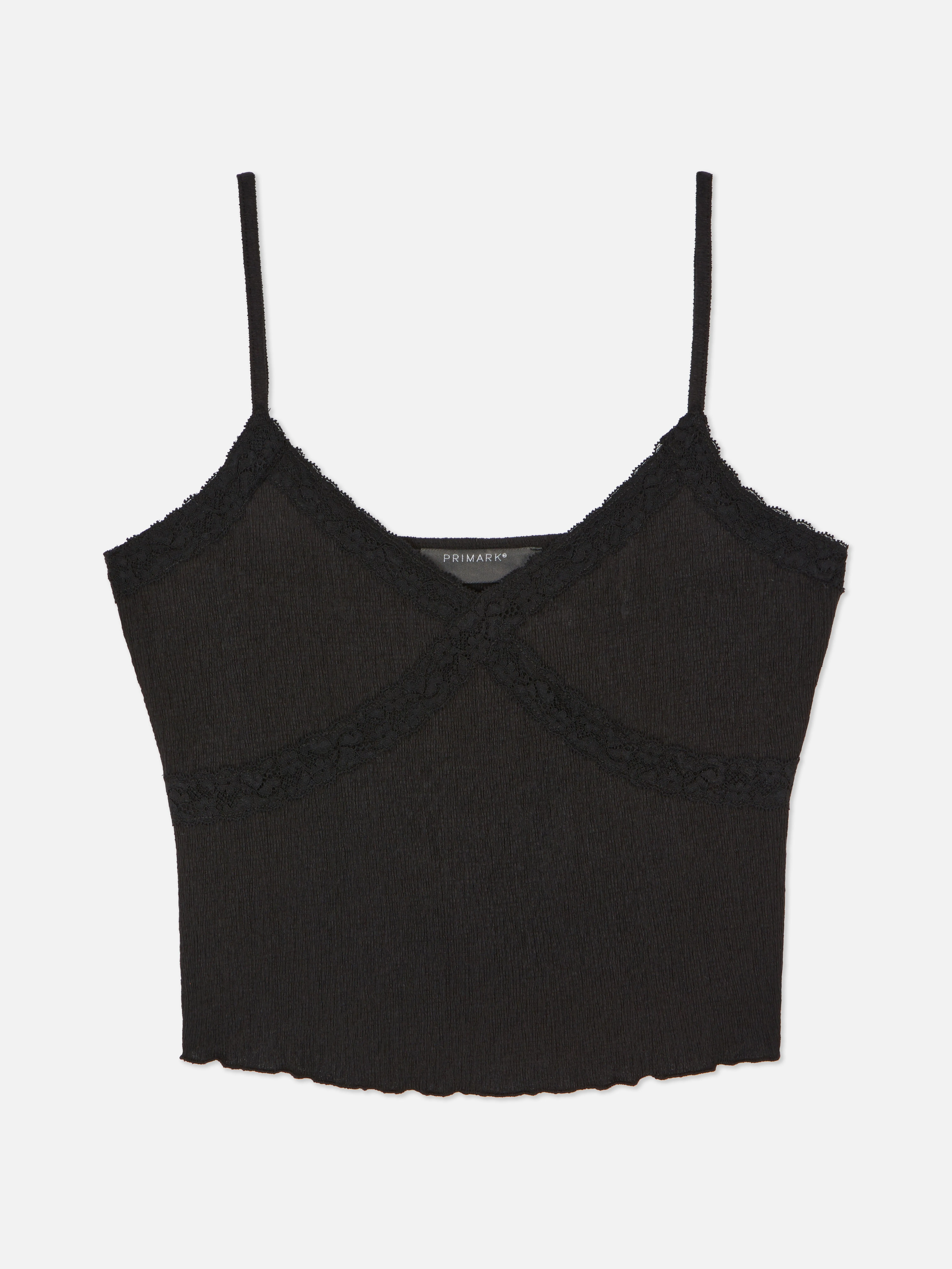 Camiseta de tirantes con detalle de encaje
