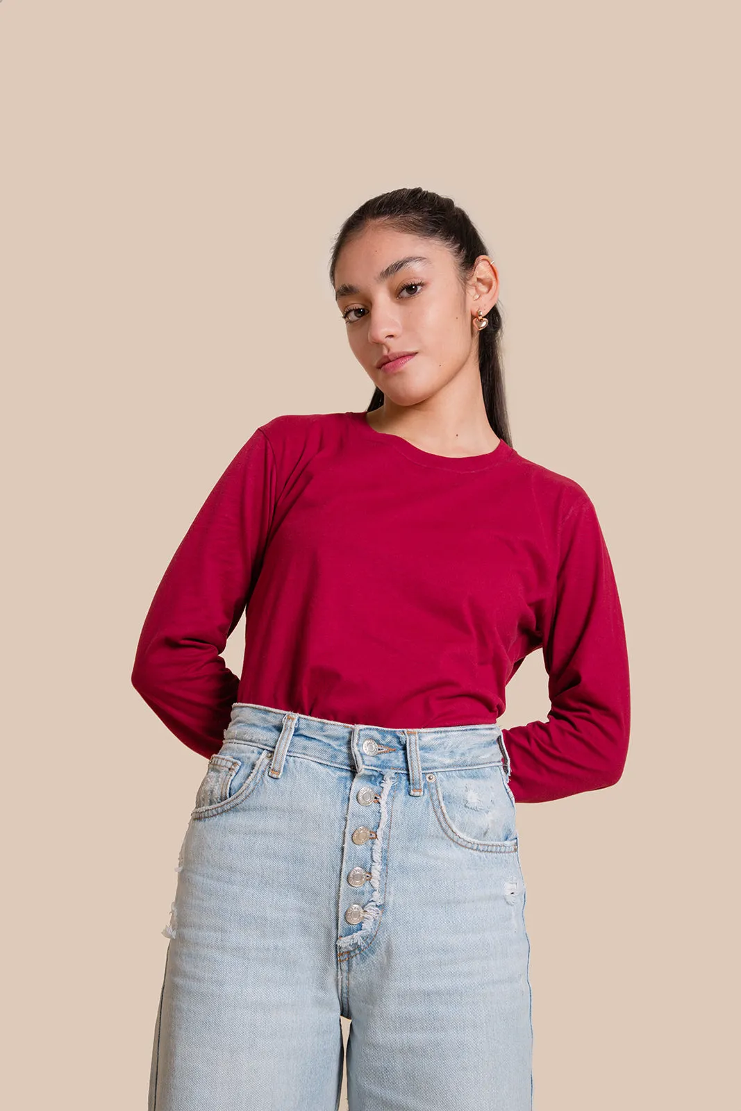 Camiseta Manga Larga Vino