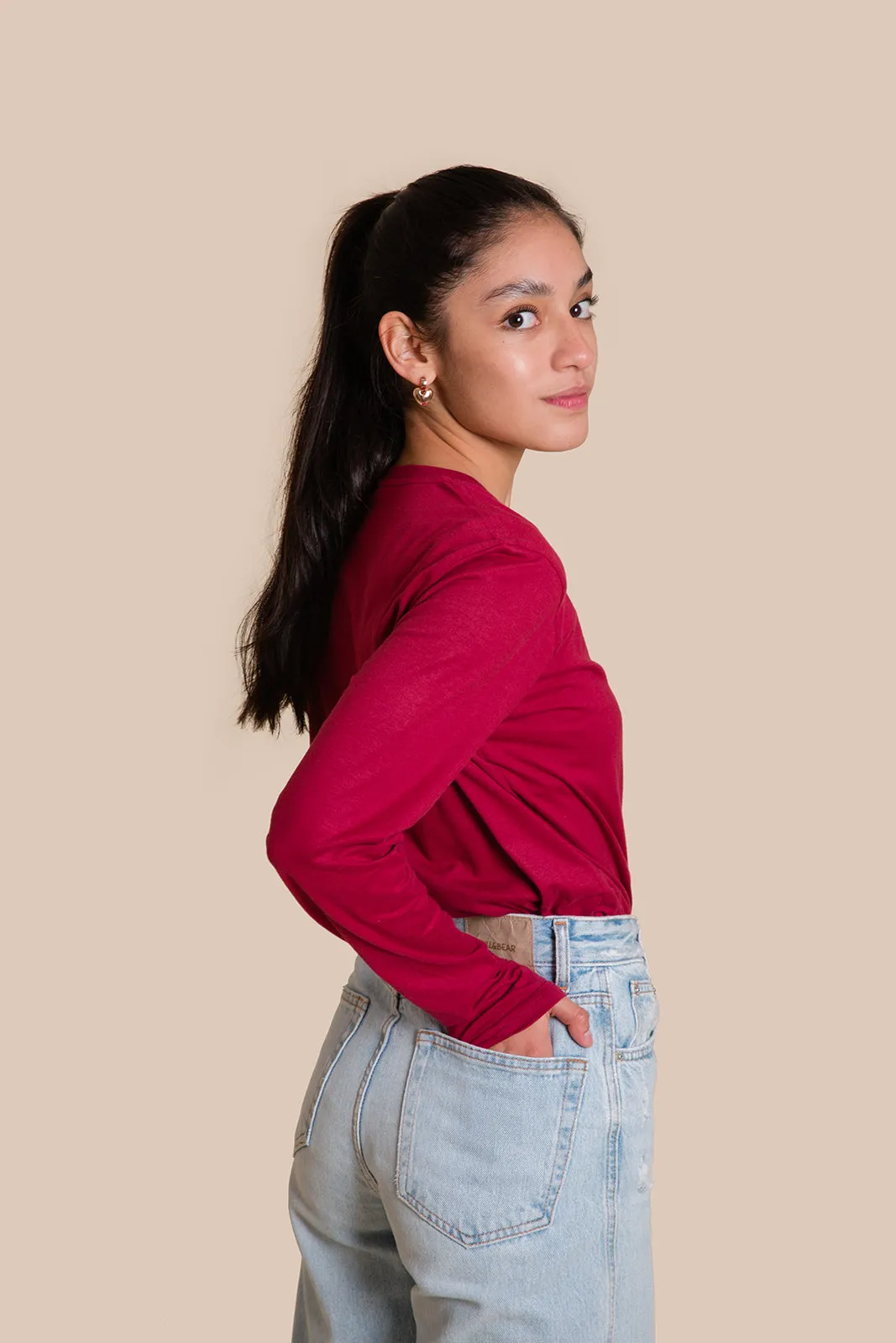 Camiseta Manga Larga Vino