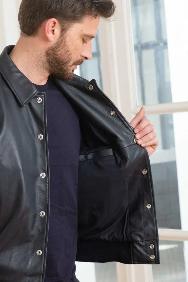 Chaqueta Hombre Schott Lccoachvars Navy Off White