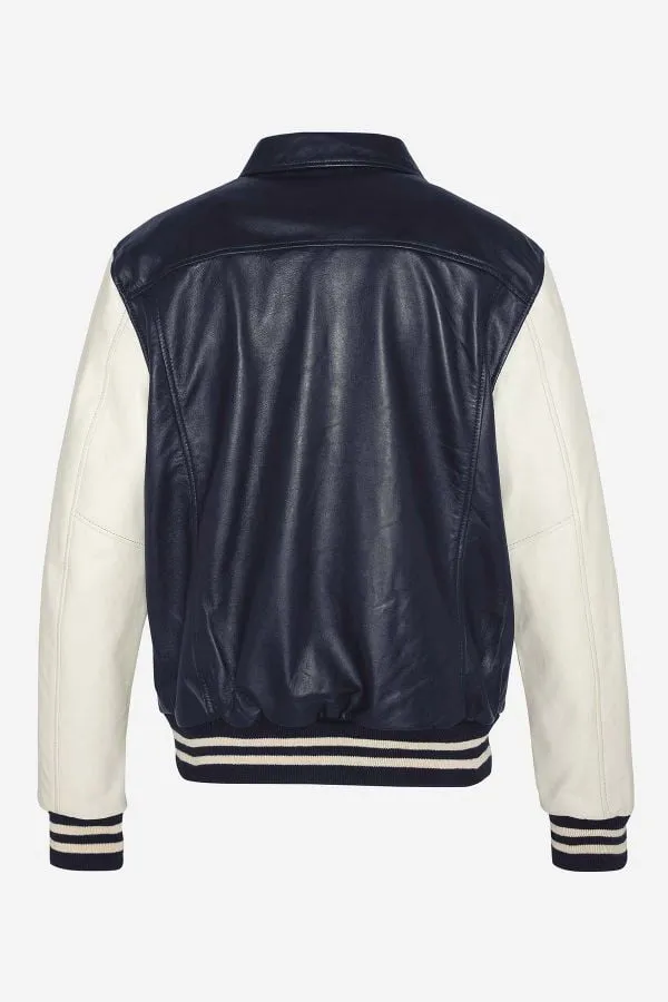 Chaqueta Hombre Schott Lccoachvars Navy Off White