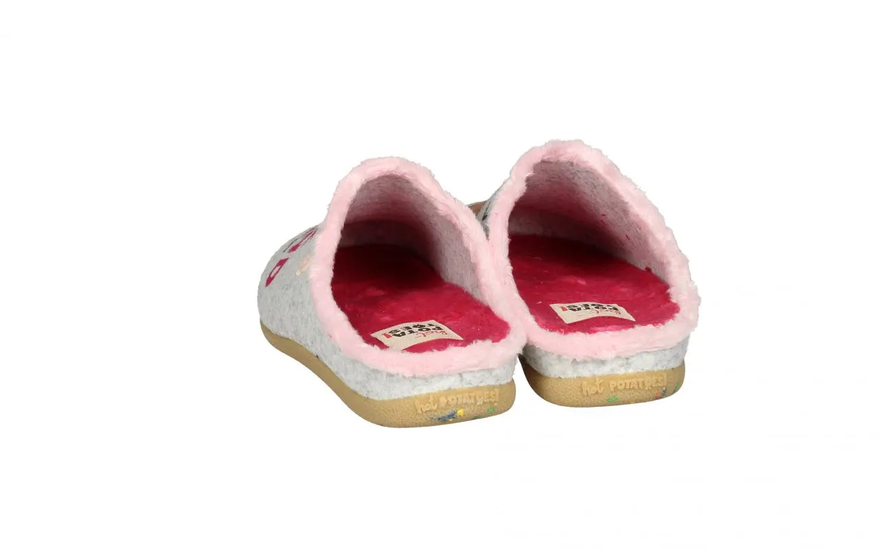 Chinela Twin Gris Weekend Yoga Filo Rosa