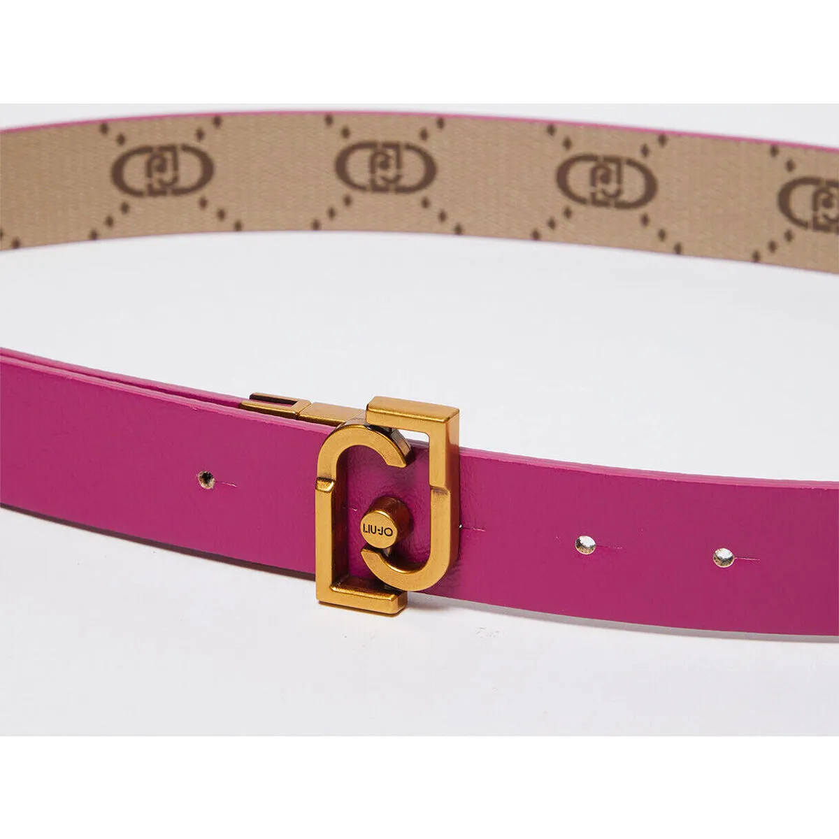 Cinturón reversible con hebilla con logotipo