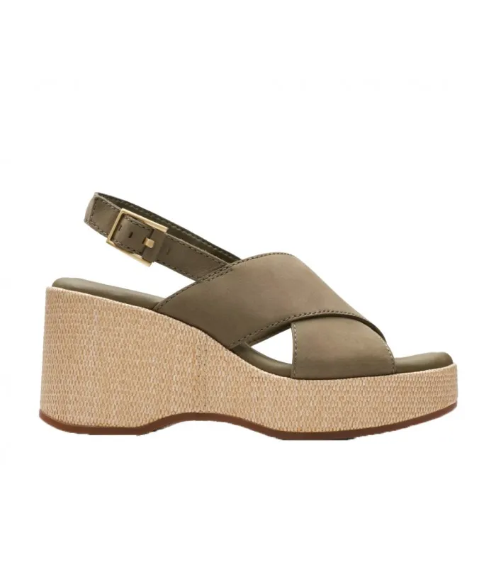 CLARKS MANON WISH Olive Nobuck