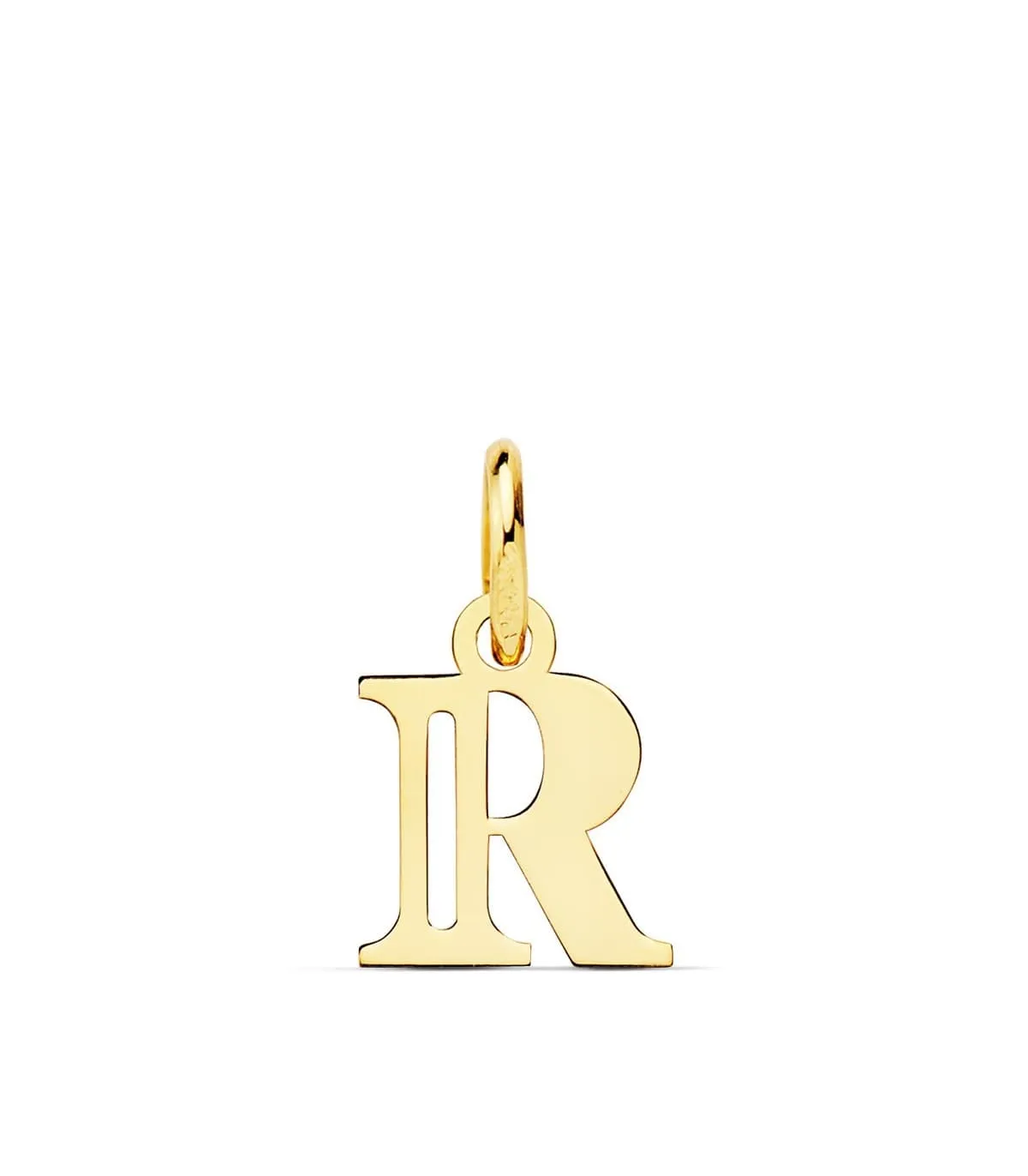 Colgante inicial de oro 18 kilates R