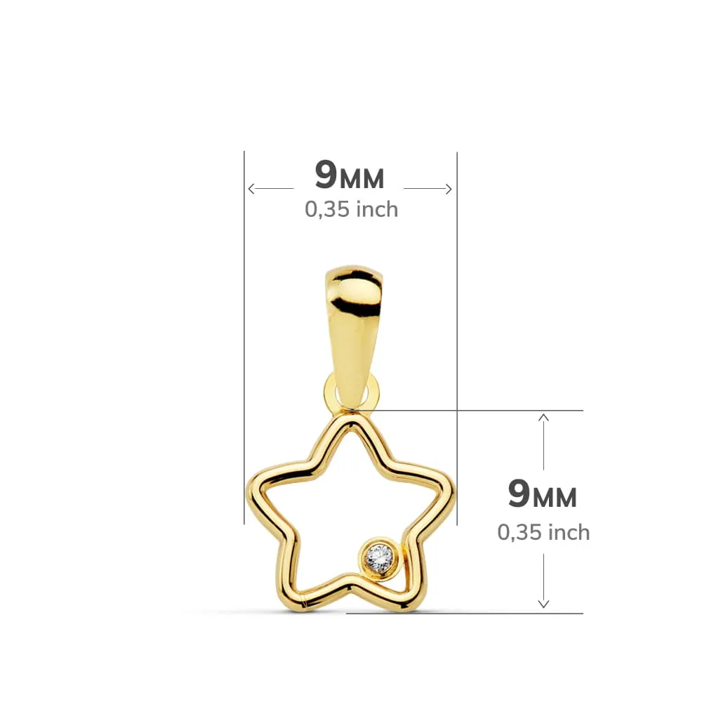 Colgante Oro 9 x 9 mm.
