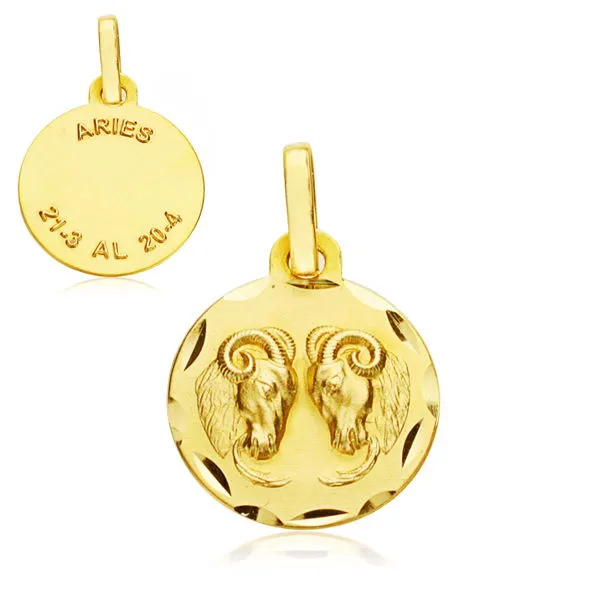 Colgante Oro Horóscopo Aries 13 mm.