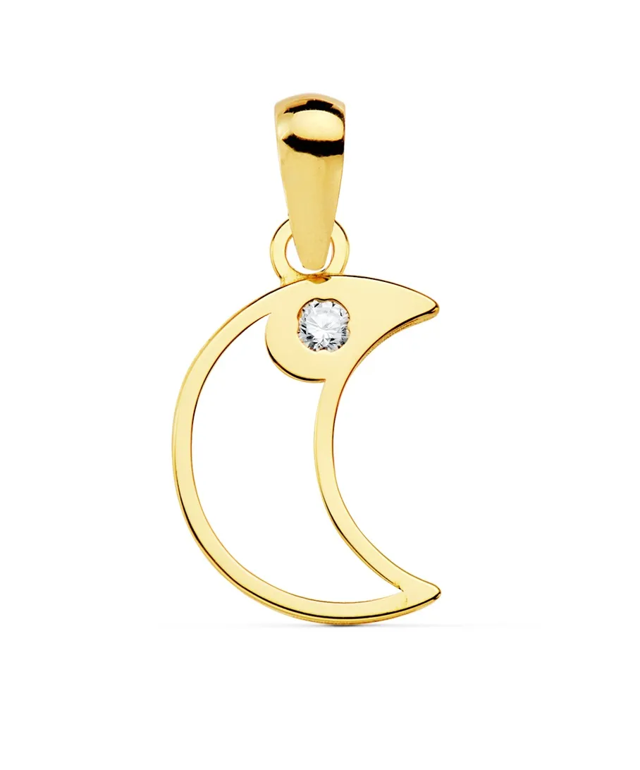 Colgante Oro Luna 12 x 9 mm.