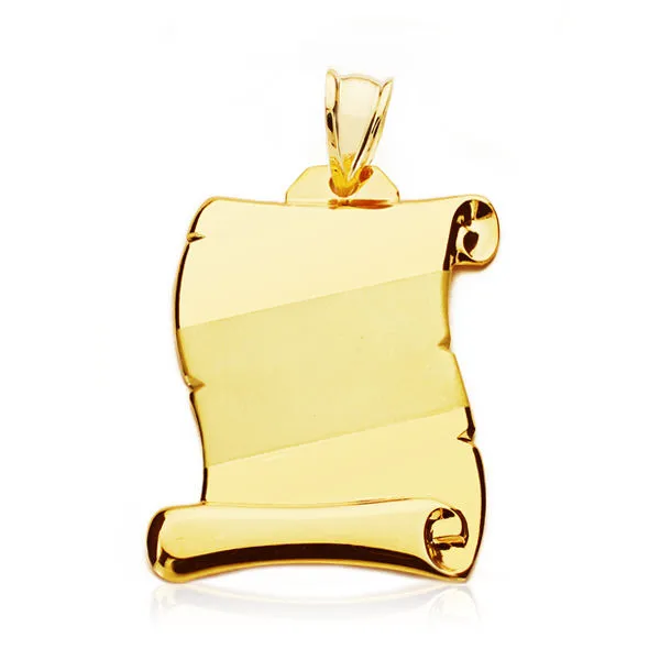 Colgante Oro Placa 26 x 23 mm.