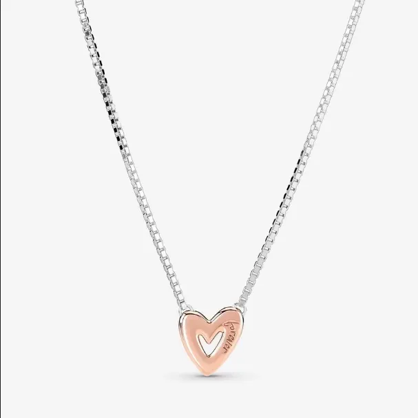 COLLAR CORAZóN A MANO ALZADA BRILLANTE 380089C0145