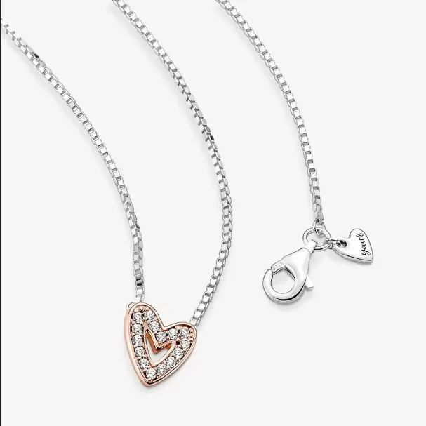 COLLAR CORAZóN A MANO ALZADA BRILLANTE 380089C0145