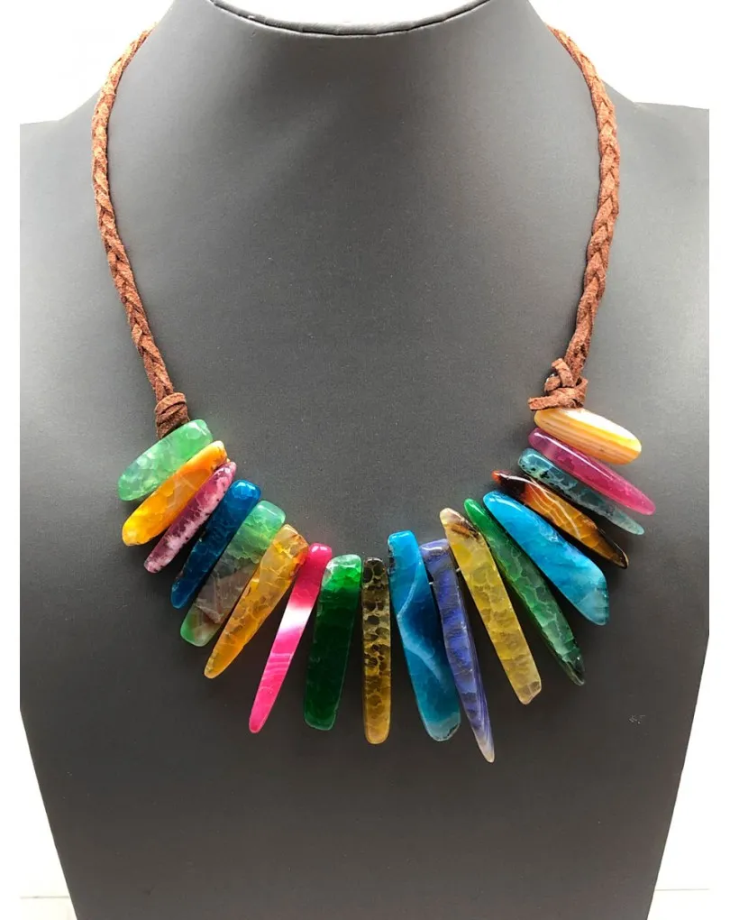 COLLARES MUJER CON PIEDRAS SEMIPRECIOSAS HECHOS A MANO
