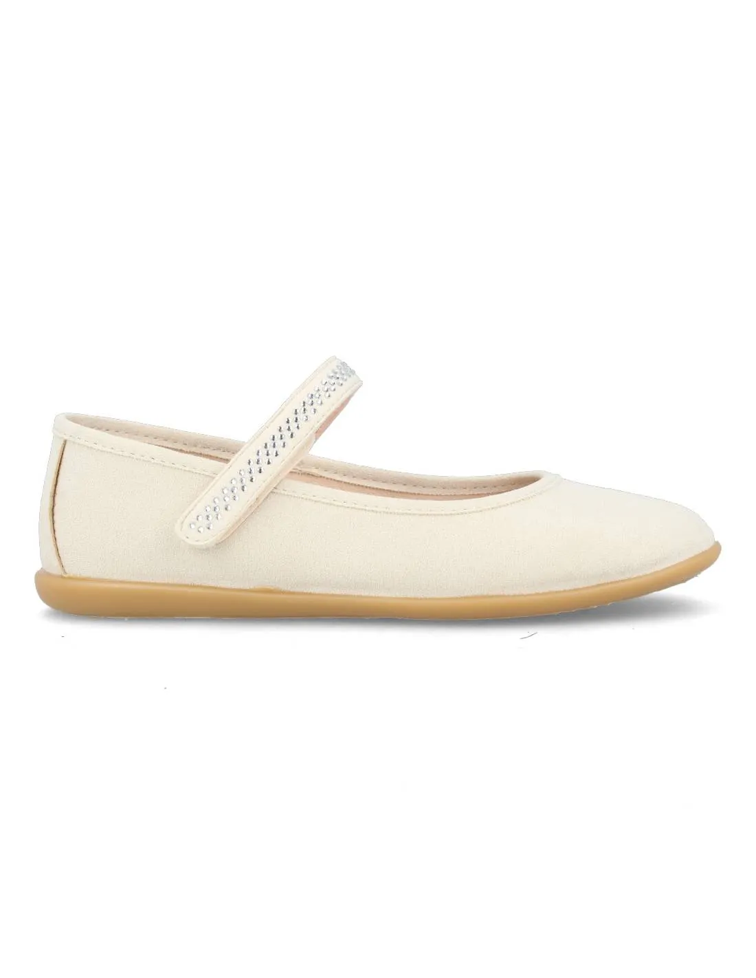 CONGUITOS BAILARINA VELCRO BRILLANTE MICROFIBRA ARENA