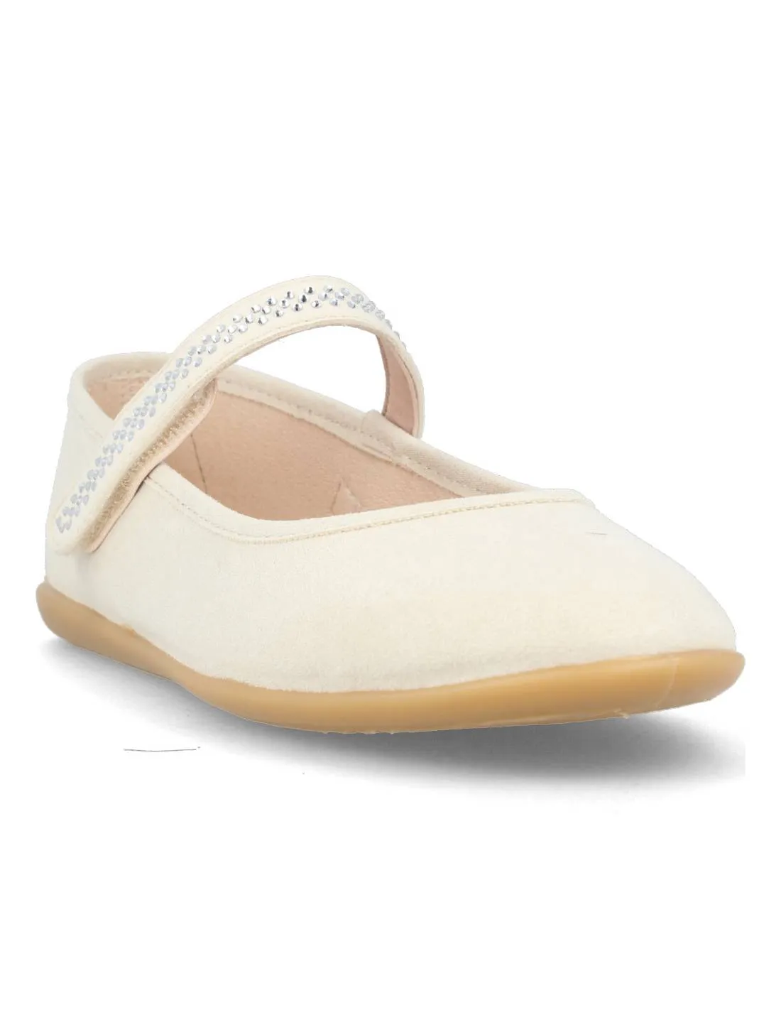CONGUITOS BAILARINA VELCRO BRILLANTE MICROFIBRA ARENA