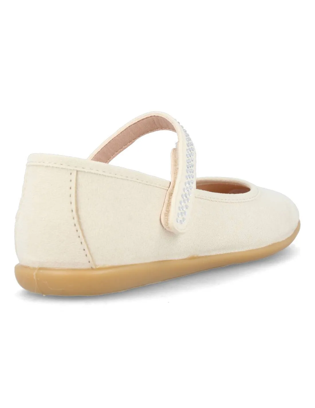 CONGUITOS BAILARINA VELCRO BRILLANTE MICROFIBRA ARENA