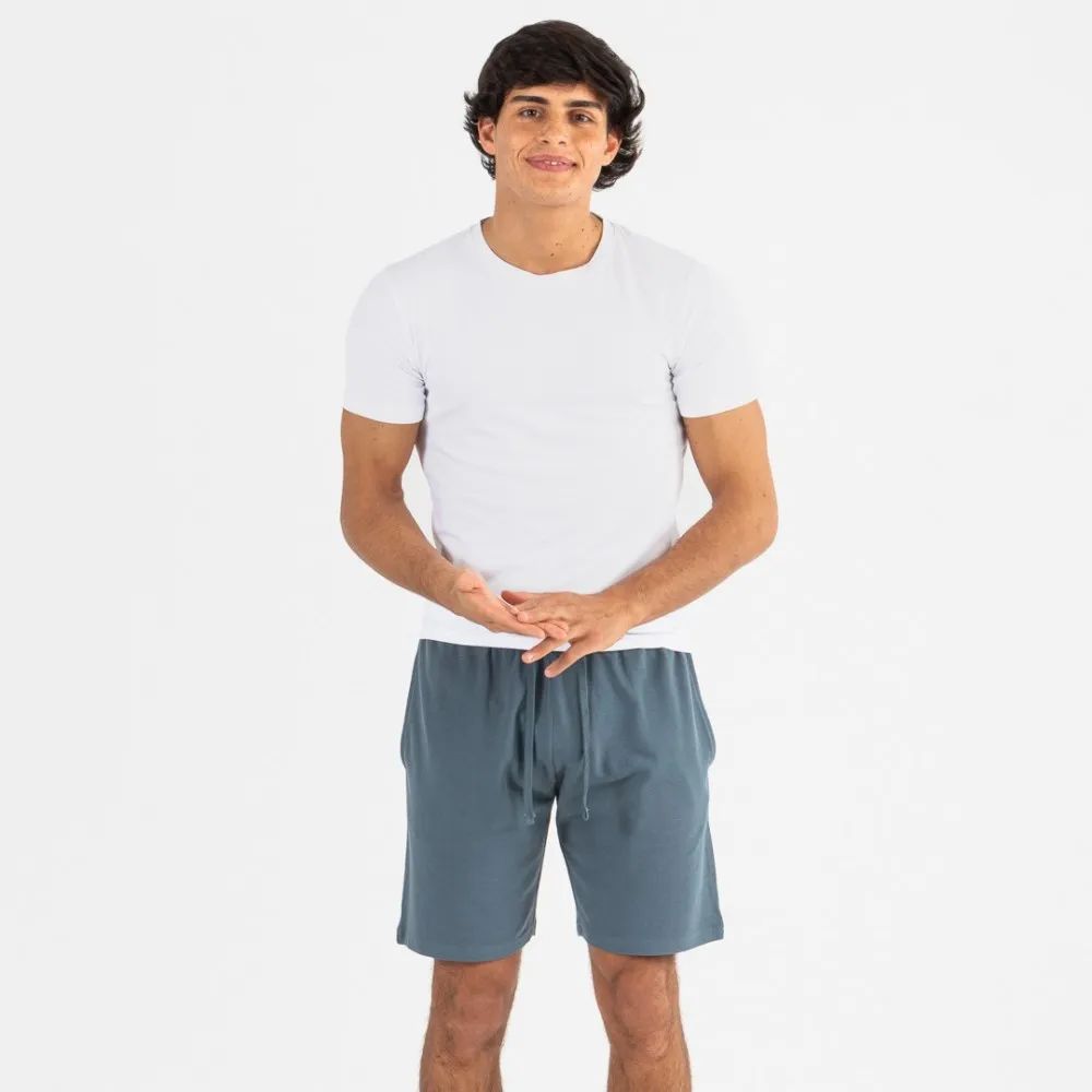 CONJUNTO DEPORTIVO CORTO HOMBRE BLANCO  MENTA