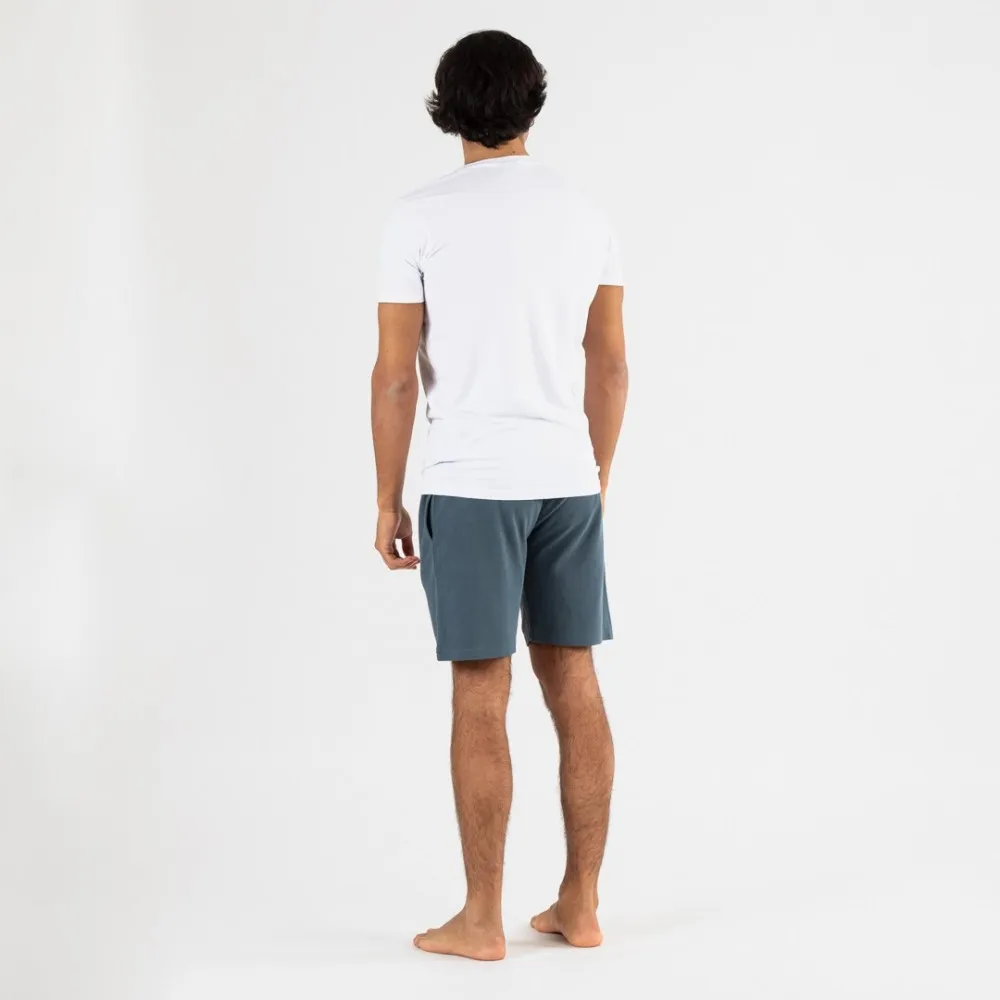 CONJUNTO DEPORTIVO CORTO HOMBRE BLANCO  MENTA