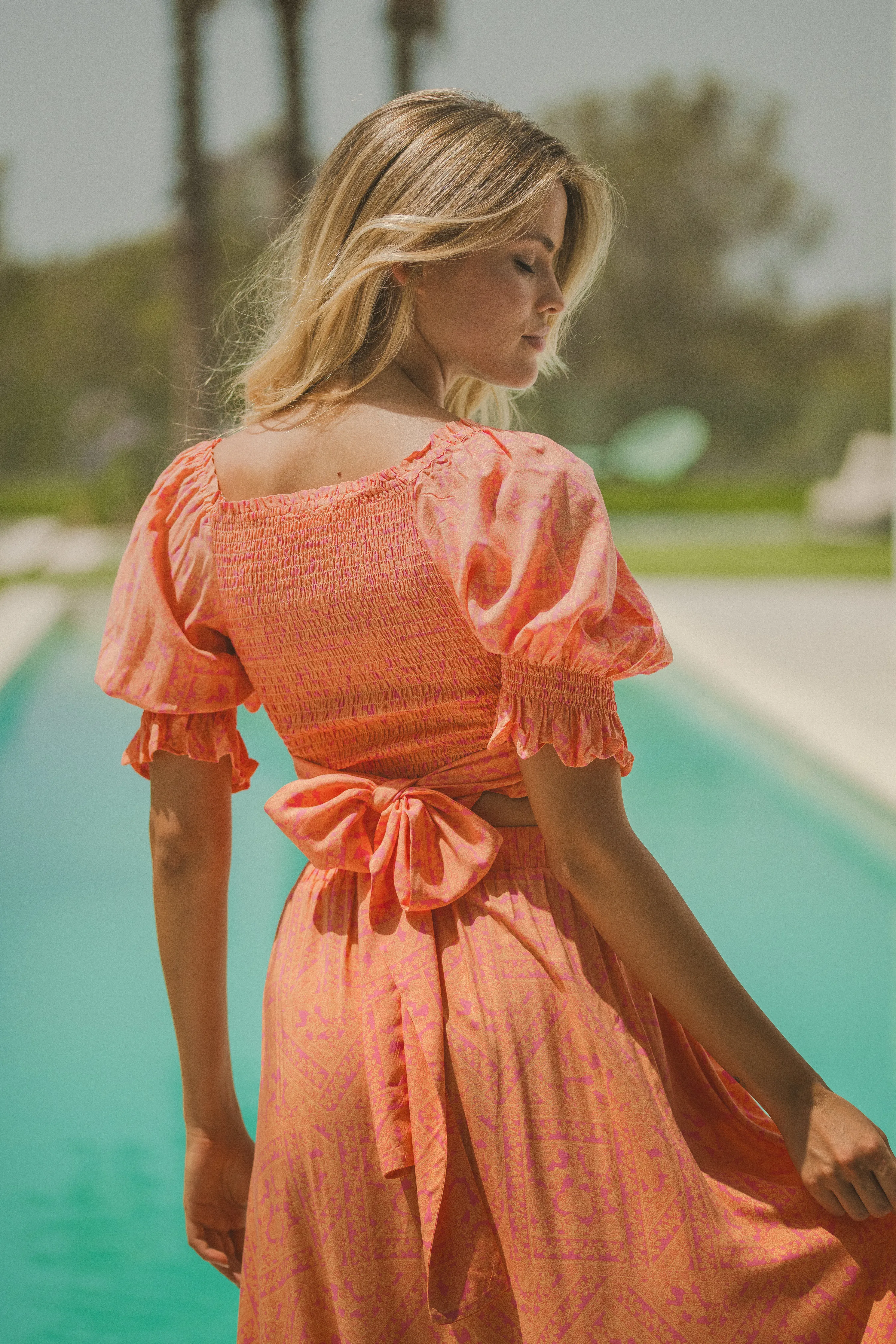 Conjunto falda y top Peach Paradise