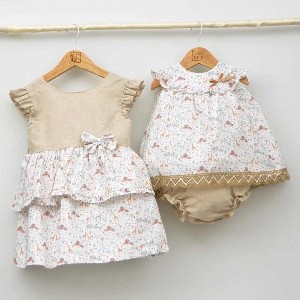 Conjunto Nio India con camisa y pantalón de lino con cinturón