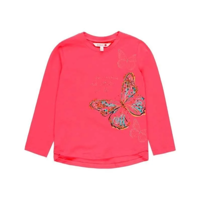 Conjunto ropa de niña falda viella y camiseta roja