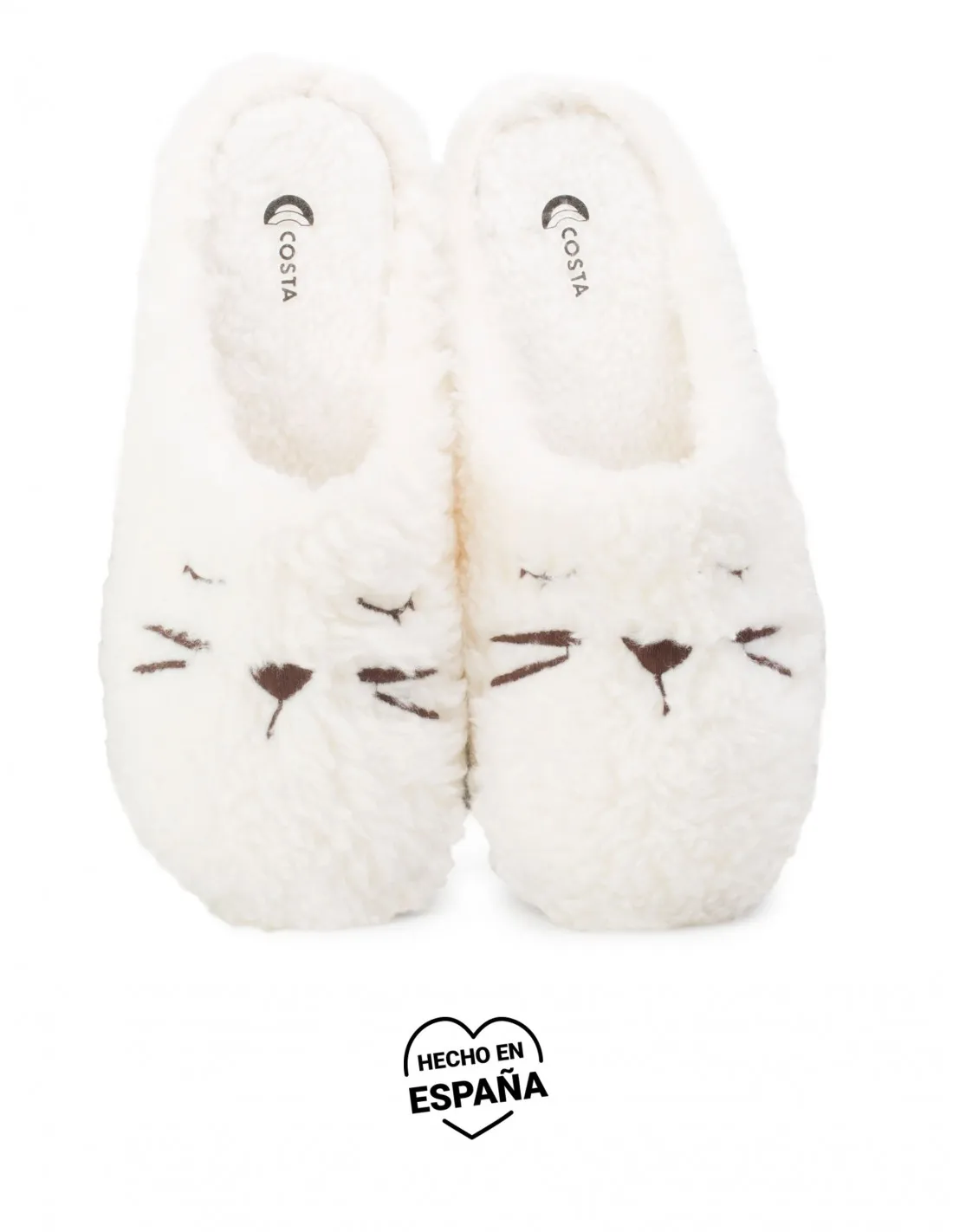 COSTA Zapatillas Casa Pelo Blanco Gato