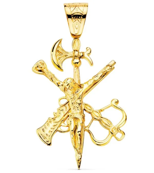 Cristo Oro Legión Grande  55 x 40 mm.