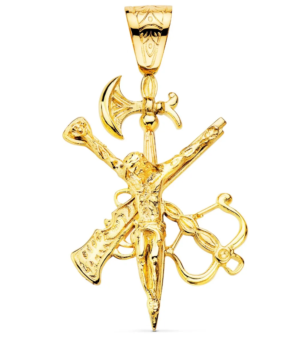 Cristo Oro Legión Grande  55 x 40 mm.