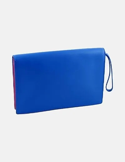 Cromia Bolso de mano azul eléctrico chapa tropical