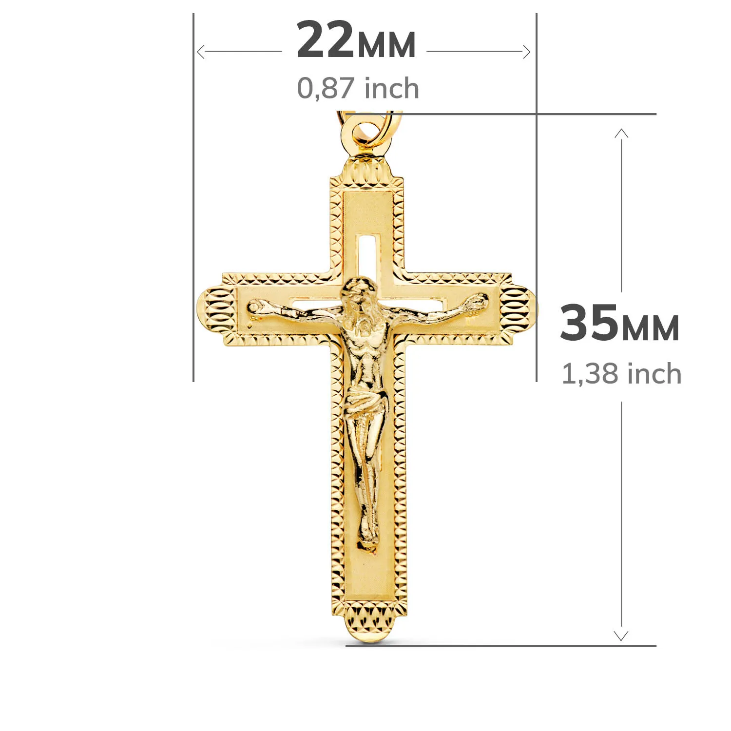 Cruz Oro 35 X 22 Mm.