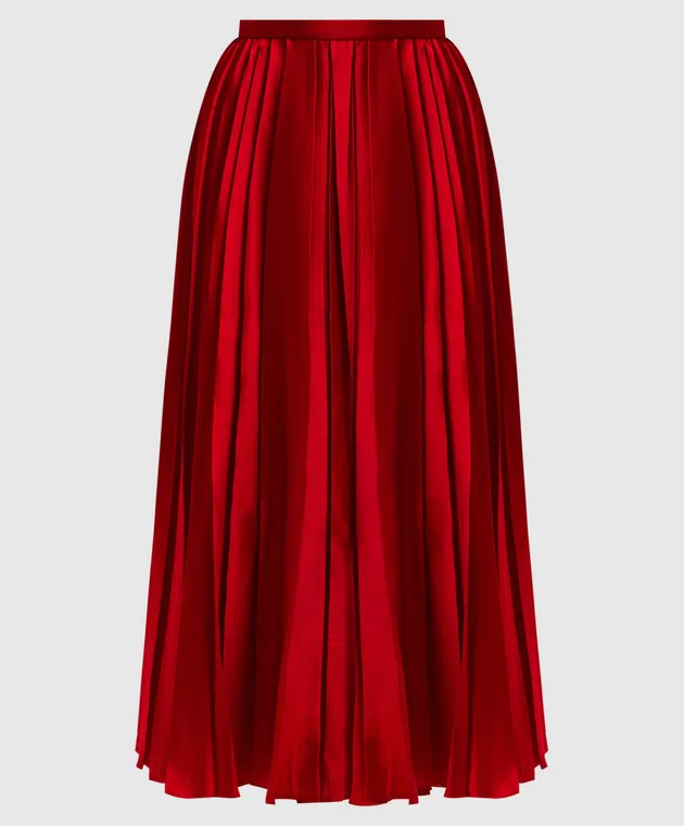 Del Core Red pleated skirt