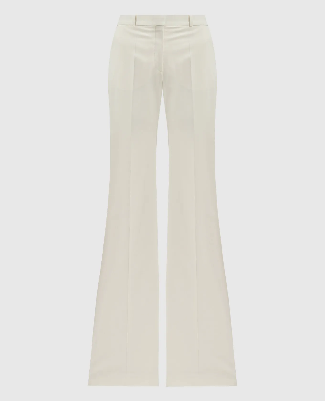 Del Core White BOOTCUT flared pants with wool