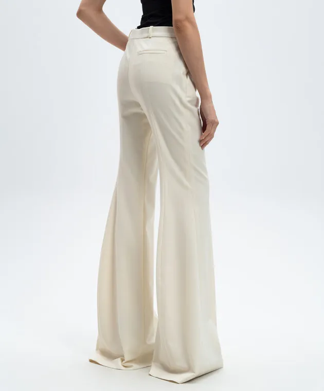 Del Core White BOOTCUT flared pants with wool