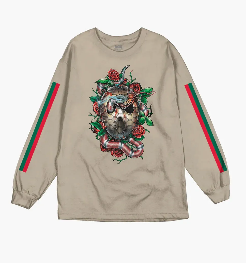 dgk camiseta maga larga Serpent beige.