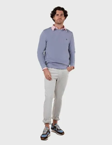 El Ganso Sudadera Cuello Caja azul para hombre