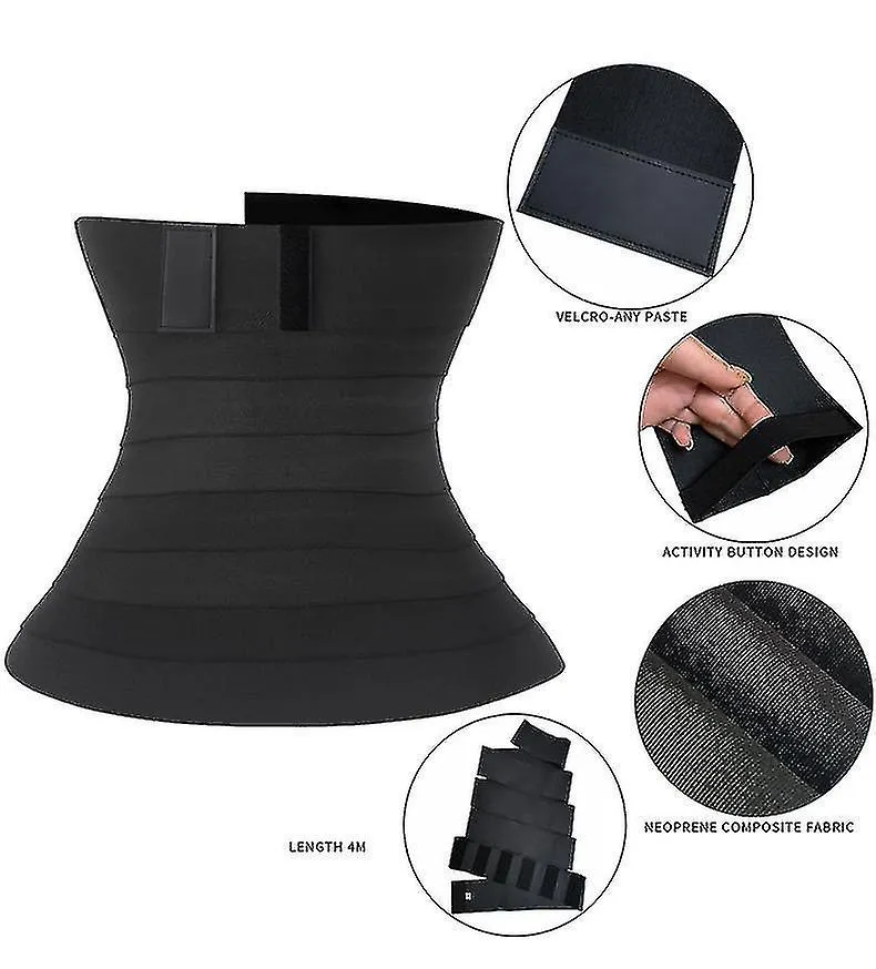 Entrenador de cintura para mujeres Snatch Vendaje Envoltura de barriga Entrenamiento de tamaño grande Recortador de cintura para