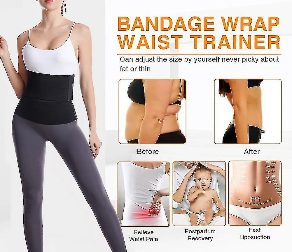 Entrenador de cintura para mujeres Snatch Vendaje Envoltura de barriga Entrenamiento de tamaño grande Recortador de cintura para