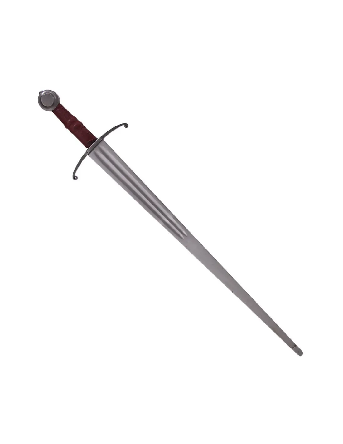 Espada medieval Thrusting una mano con hoja flexible y punta de seguridad para HEMA