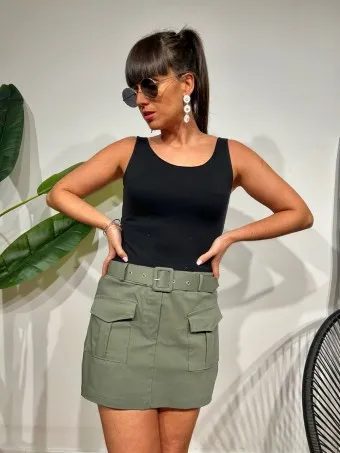 Falda Pantalón Cargo ZEITOON Verde Militar