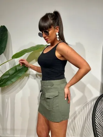 Falda Pantalón Cargo ZEITOON Verde Militar