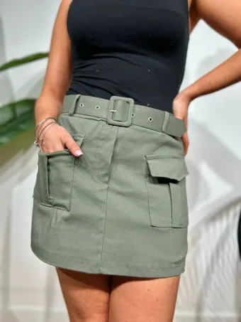Falda Pantalón Cargo ZEITOON Verde Militar