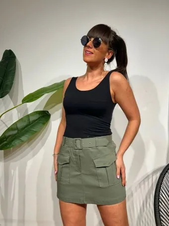 Falda Pantalón Cargo ZEITOON Verde Militar