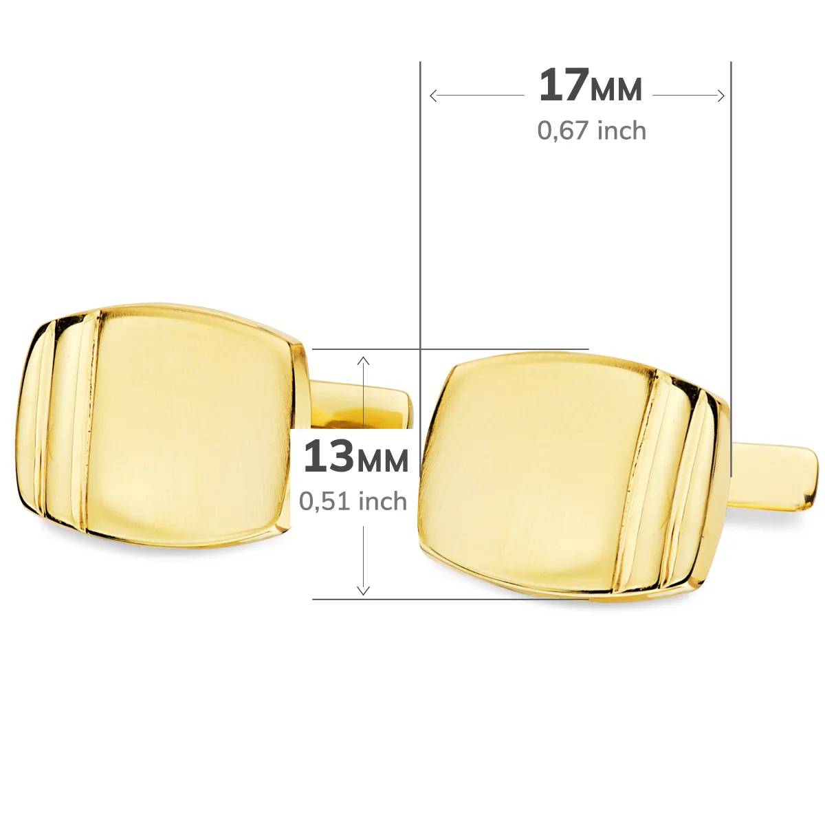 Gemelo Oro 17 x 13 mm.